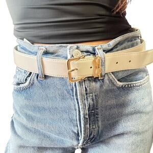 Steve madden white leather Belt